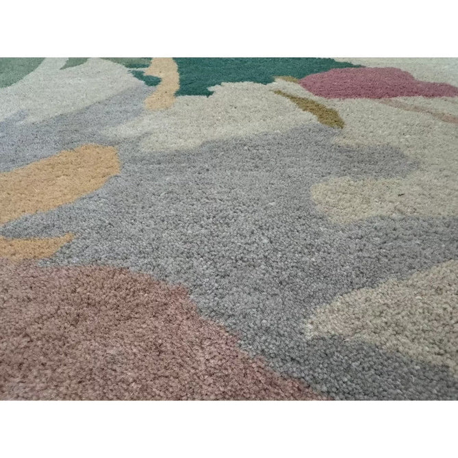 Reef RF10 Floral Modern Floral Abstract Hand-Woven Wool Beige/Muted Multicolour/Pink Peach/Cream/Yellow/Green Rug-Asiatic Carpets-Rug Love - The Most Loved Rug Store