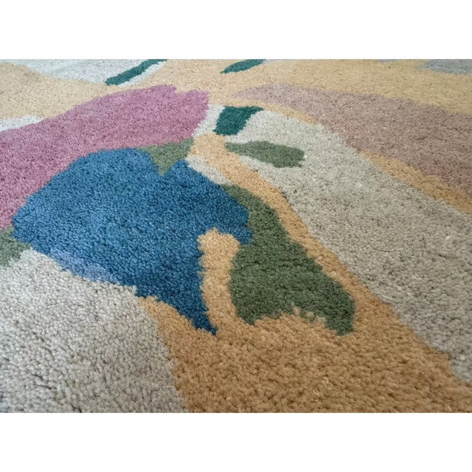 Reef RF10 Floral Modern Floral Abstract Hand-Woven Wool Beige/Muted Multicolour/Pink Peach/Cream/Yellow/Green Rug-Asiatic Carpets-Rug Love - The Most Loved Rug Store