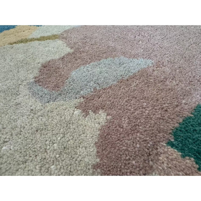 Reef RF10 Floral Modern Floral Abstract Hand-Woven Wool Beige/Muted Multicolour/Pink Peach/Cream/Yellow/Green Rug-Asiatic Carpets-Rug Love - The Most Loved Rug Store