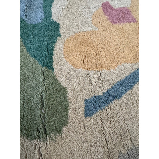 Reef RF10 Floral Modern Floral Abstract Hand-Woven Wool Beige/Muted Multicolour/Pink Peach/Cream/Yellow/Green Rug-Asiatic Carpets-Rug Love - The Most Loved Rug Store