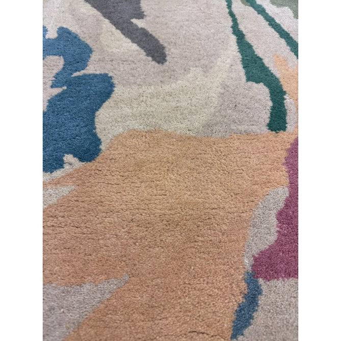 Reef RF10 Floral Modern Floral Abstract Hand-Woven Wool Beige/Muted Multicolour/Pink Peach/Cream/Yellow/Green Rug-Asiatic Carpets-Rug Love - The Most Loved Rug Store