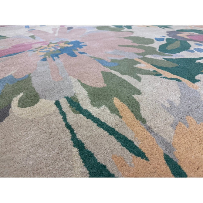 Reef RF10 Floral Modern Floral Abstract Hand-Woven Wool Beige/Muted Multicolour/Pink Peach/Cream/Yellow/Green Rug-Asiatic Carpets-Rug Love - The Most Loved Rug Store