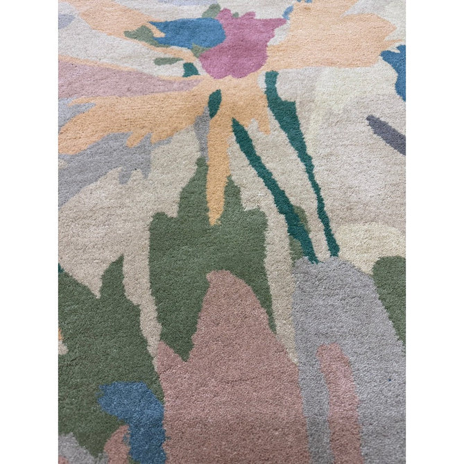Reef RF10 Floral Modern Floral Abstract Hand-Woven Wool Beige/Muted Multicolour/Pink Peach/Cream/Yellow/Green Rug-Asiatic Carpets-Rug Love - The Most Loved Rug Store
