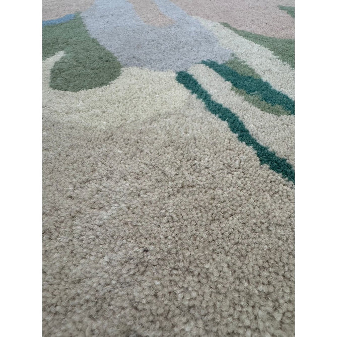 Reef RF10 Floral Modern Floral Abstract Hand-Woven Wool Beige/Muted Multicolour/Pink Peach/Cream/Yellow/Green Rug-Asiatic Carpets-Rug Love - The Most Loved Rug Store