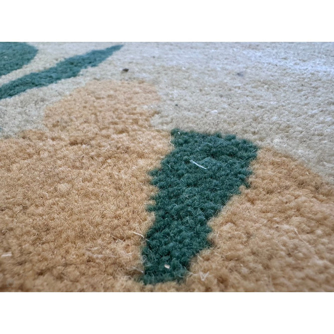 Reef RF10 Floral Modern Floral Abstract Hand-Woven Wool Beige/Muted Multicolour/Pink Peach/Cream/Yellow/Green Rug-Asiatic Carpets-Rug Love - The Most Loved Rug Store