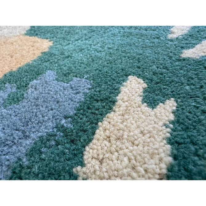 Reef RF10 Floral Modern Floral Abstract Hand-Woven Wool Beige/Muted Multicolour/Pink Peach/Cream/Yellow/Green Rug-Asiatic Carpets-Rug Love - The Most Loved Rug Store