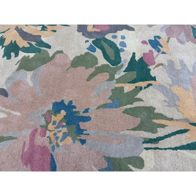 Reef RF10 Floral Modern Floral Abstract Hand-Woven Wool Beige/Muted Multicolour/Pink Peach/Cream/Yellow/Green Rug-Asiatic Carpets-Rug Love - The Most Loved Rug Store