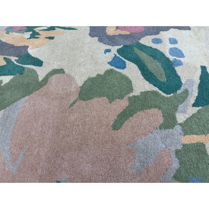 Reef RF10 Floral Modern Floral Abstract Hand-Woven Wool Beige/Muted Multicolour/Pink Peach/Cream/Yellow/Green Rug-Asiatic Carpets-Rug Love - The Most Loved Rug Store