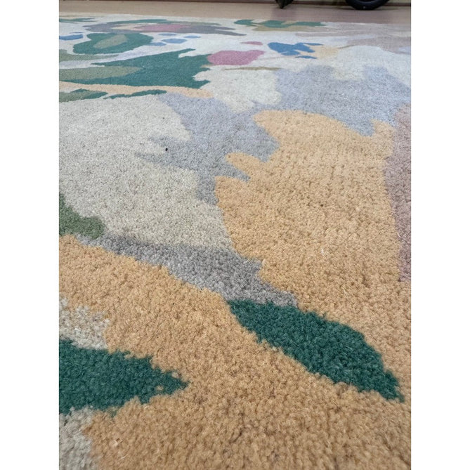 Reef RF10 Floral Modern Floral Abstract Hand-Woven Wool Beige/Muted Multicolour/Pink Peach/Cream/Yellow/Green Rug-Asiatic Carpets-Rug Love - The Most Loved Rug Store