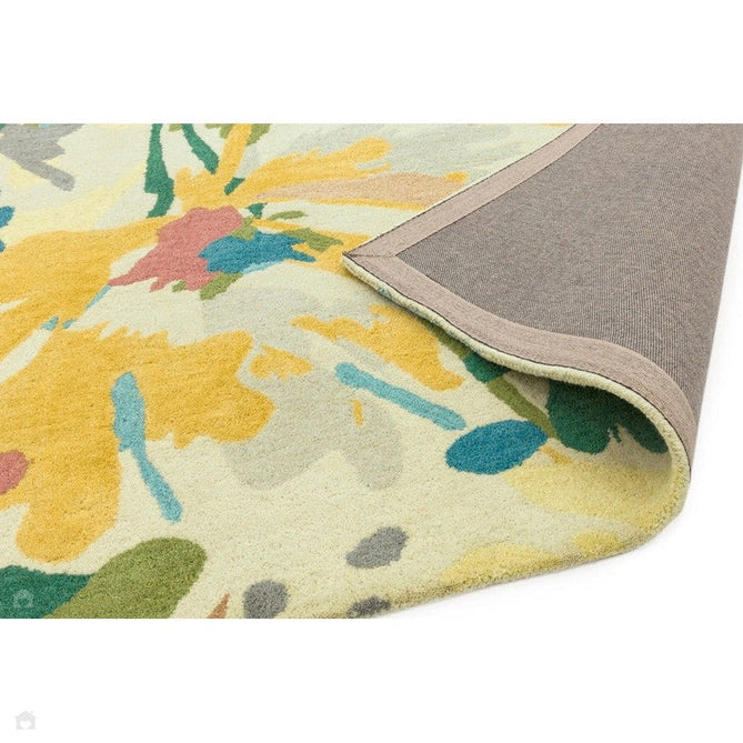 Reef RF10 Floral Modern Floral Abstract Hand-Woven Wool Beige/Muted Multicolour/Pink Peach/Cream/Yellow/Green Rug-Asiatic Carpets-Rug Love - The Most Loved Rug Store