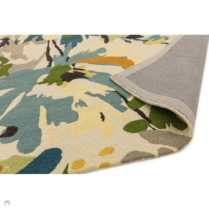Reef RF11 Floral Modern Floral Abstract Hand-Woven Wool Green/Cream/Yellow/Blue/Multicolour Rug-Asiatic Carpets-Rug Love - The Most Loved Rug Store