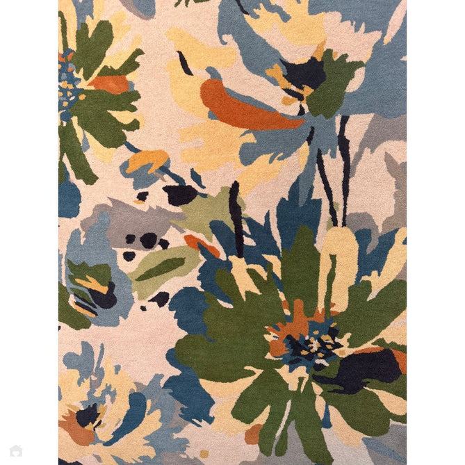 Reef RF11 Floral Modern Floral Abstract Hand-Woven Wool Green/Cream/Yellow/Blue/Multicolour Rug-Asiatic Carpets-Rug Love - The Most Loved Rug Store