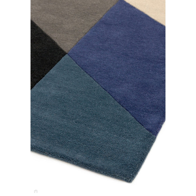 Reef RF13 Big Geo Modern Geometric Hand-Woven Wool Blue/Black/Grey/Cream/Multicolour Rug-Asiatic Carpets-Rug Love - The Most Loved Rug Store