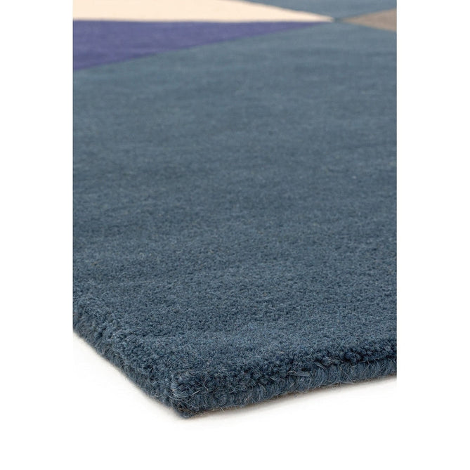 Reef RF13 Big Geo Modern Geometric Hand-Woven Wool Blue/Black/Grey/Cream/Multicolour Rug-Asiatic Carpets-Rug Love - The Most Loved Rug Store