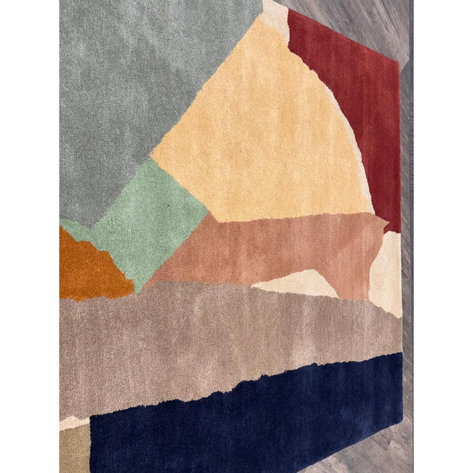 Reef RF14 Abstract Modern Collage Hand-Woven Wool Beige/Grey/Taupe/Muted Multicolour Rug-Asiatic Carpets-Rug Love - The Most Loved Rug Store