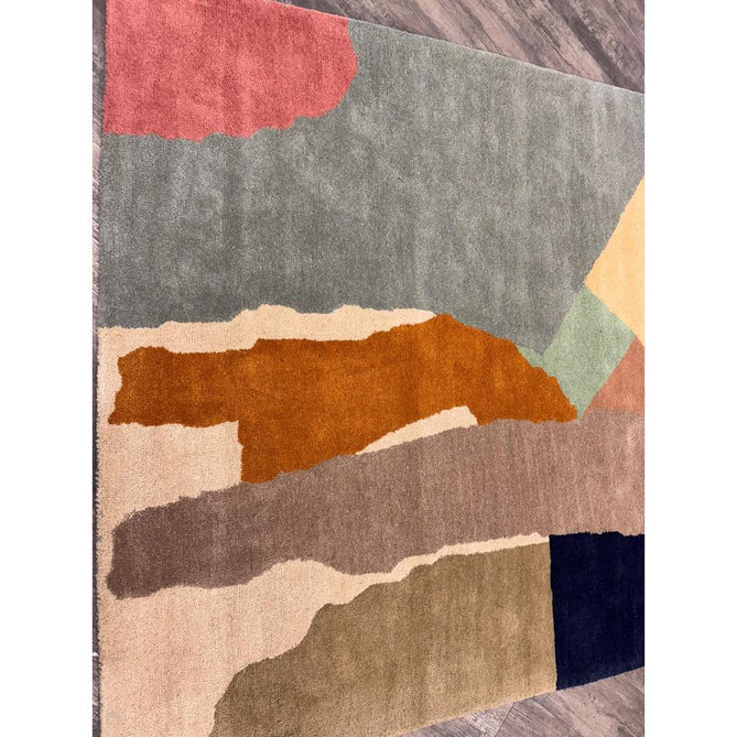Reef RF14 Abstract Modern Collage Hand-Woven Wool Beige/Grey/Taupe/Muted Multicolour Rug-Asiatic Carpets-Rug Love - The Most Loved Rug Store
