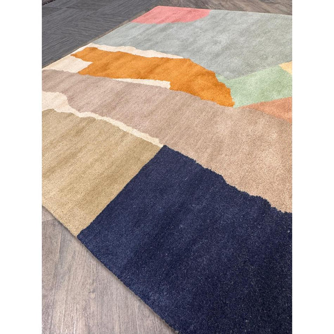Reef RF14 Abstract Modern Collage Hand-Woven Wool Beige/Grey/Taupe/Muted Multicolour Rug-Asiatic Carpets-Rug Love - The Most Loved Rug Store