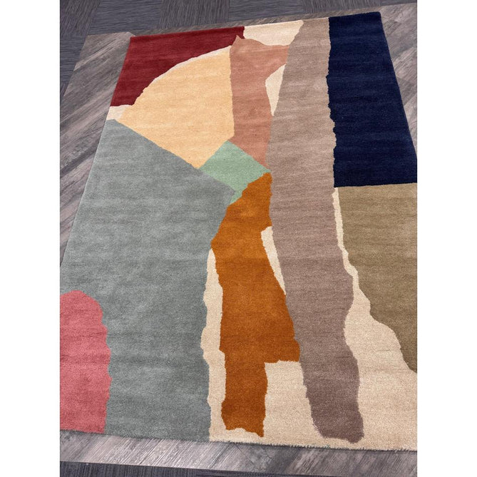 Reef RF14 Abstract Modern Collage Hand-Woven Wool Beige/Grey/Taupe/Muted Multicolour Rug-Asiatic Carpets-Rug Love - The Most Loved Rug Store
