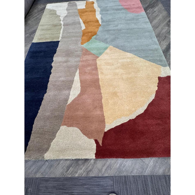 Reef RF14 Abstract Modern Collage Hand-Woven Wool Beige/Grey/Taupe/Muted Multicolour Rug-Asiatic Carpets-Rug Love - The Most Loved Rug Store