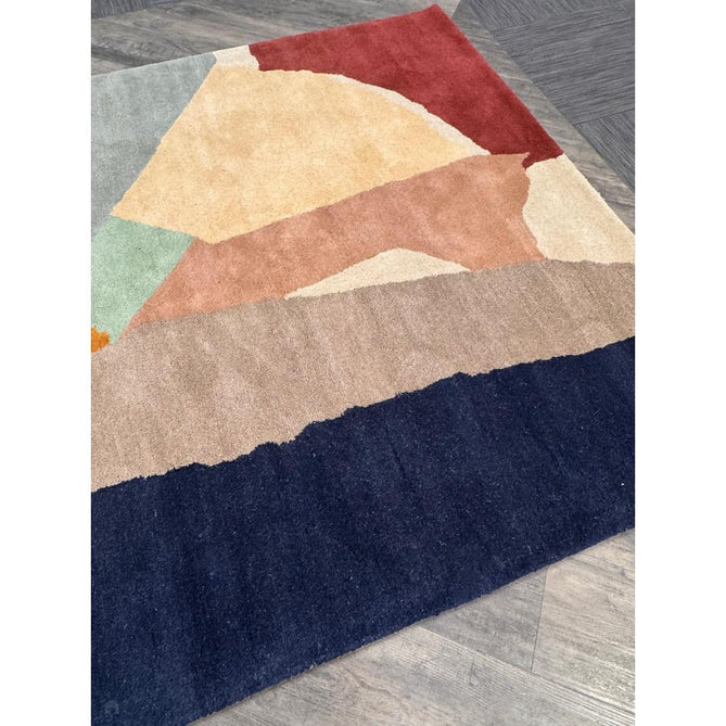 Reef RF14 Abstract Modern Collage Hand-Woven Wool Beige/Grey/Taupe/Muted Multicolour Rug-Asiatic Carpets-Rug Love - The Most Loved Rug Store