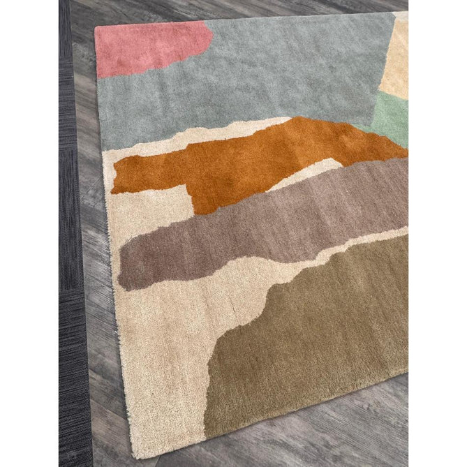 Reef RF14 Abstract Modern Collage Hand-Woven Wool Beige/Grey/Taupe/Muted Multicolour Rug-Asiatic Carpets-Rug Love - The Most Loved Rug Store