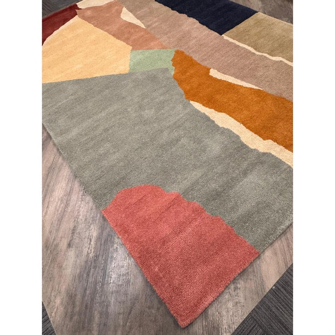 Reef RF14 Abstract Modern Collage Hand-Woven Wool Beige/Grey/Taupe/Muted Multicolour Rug-Asiatic Carpets-Rug Love - The Most Loved Rug Store