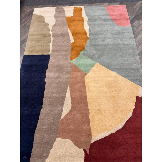 Reef RF14 Abstract Modern Collage Hand-Woven Wool Beige/Grey/Taupe/Muted Multicolour Rug-Asiatic Carpets-Rug Love - The Most Loved Rug Store