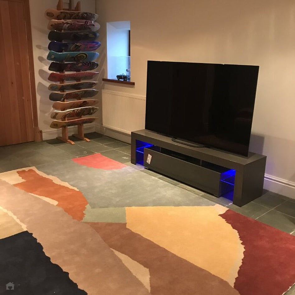 On Sale Reef RF14 Abstract Modern Collage Hand-Woven Wool Beige/Grey ...