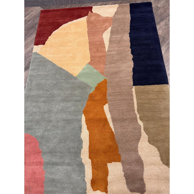 Reef RF14 Abstract Modern Collage Hand-Woven Wool Beige/Grey/Taupe/Muted Multicolour Rug-Asiatic Carpets-Rug Love - The Most Loved Rug Store