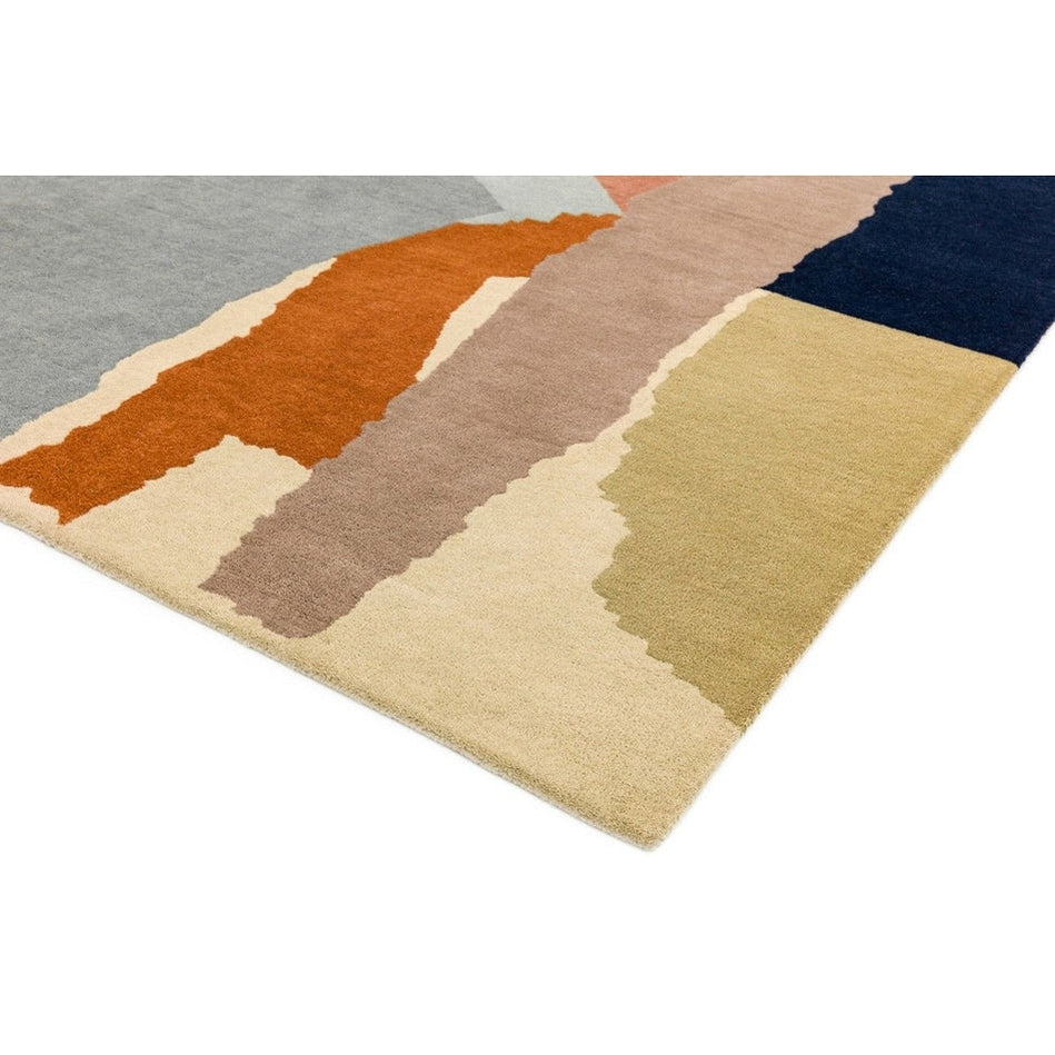Muted Rug On Sale Reef RF14 Abstract Modern Collage Hand-Woven Wool Beige/Grey ...