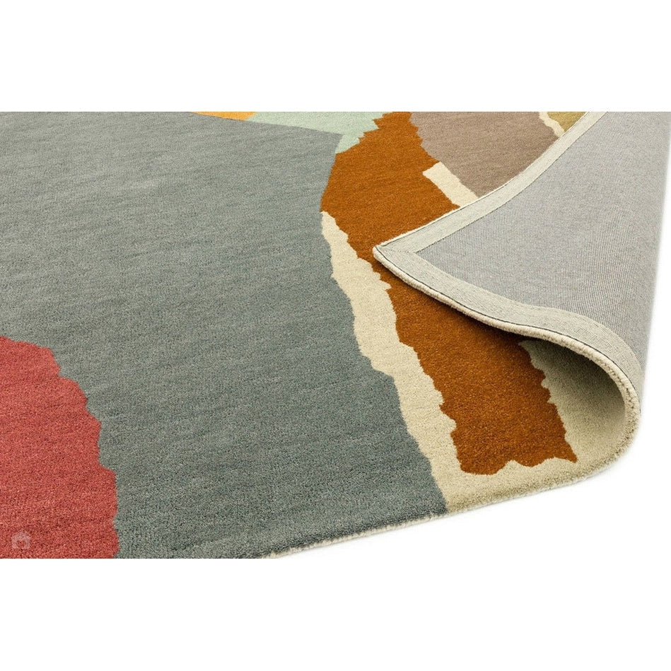 On Sale Reef RF14 Abstract Modern Collage Hand-Woven Wool Beige/Grey ...