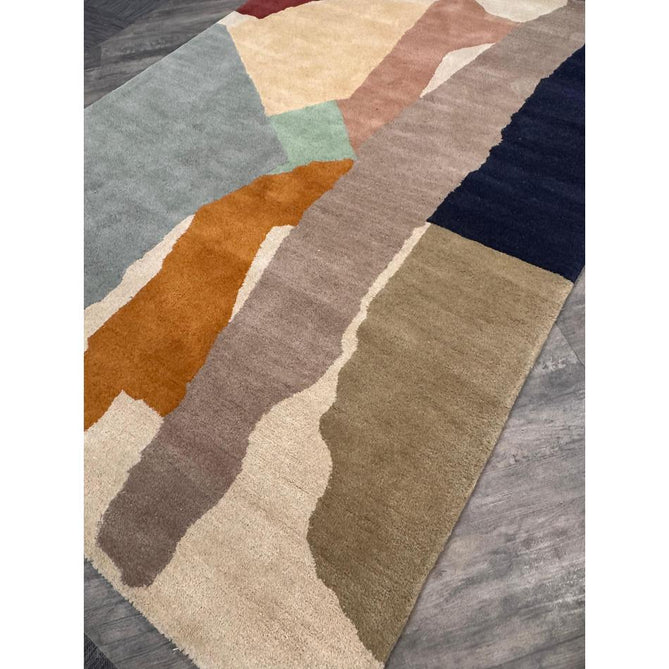 Reef RF14 Abstract Modern Collage Hand-Woven Wool Beige/Grey/Taupe/Muted Multicolour Rug-Asiatic Carpets-Rug Love - The Most Loved Rug Store