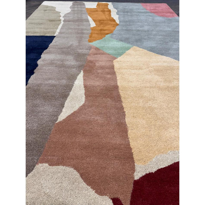 Reef RF14 Abstract Modern Collage Hand-Woven Wool Beige/Grey/Taupe/Muted Multicolour Rug-Asiatic Carpets-Rug Love - The Most Loved Rug Store