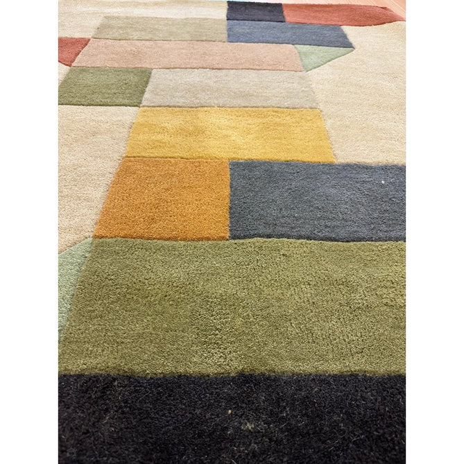 Reef RF15 Modern Geometric Hand-Woven Wool Beige/Muted Multicolour Rug-Asiatic Carpets-Rug Love - The Most Loved Rug Store