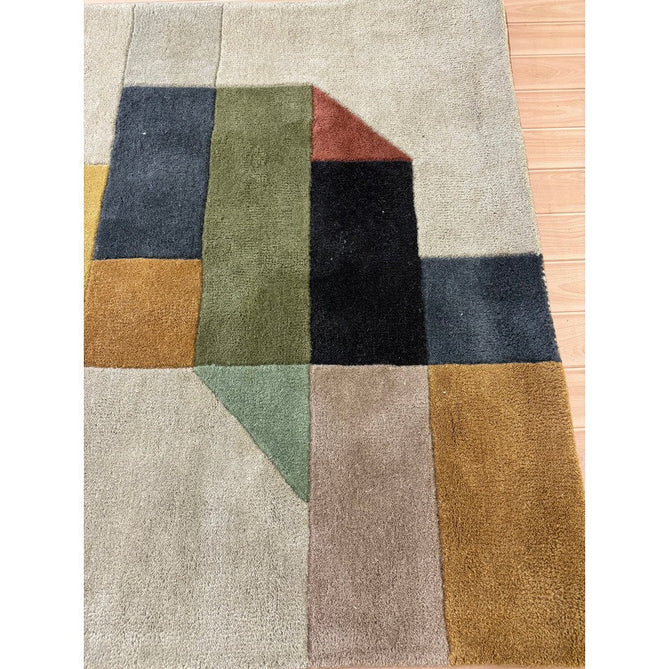 Reef RF15 Modern Geometric Hand-Woven Wool Beige/Muted Multicolour Rug-Asiatic Carpets-Rug Love - The Most Loved Rug Store