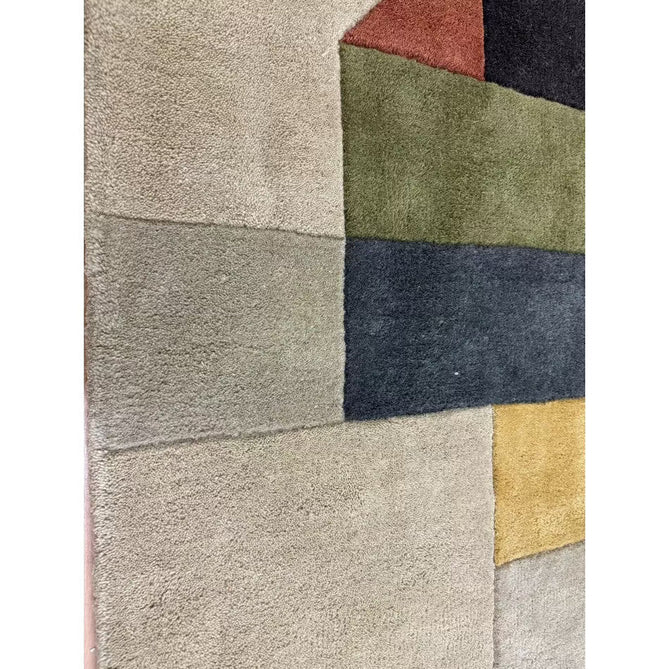 Reef RF15 Modern Geometric Hand-Woven Wool Beige/Muted Multicolour Rug-Asiatic Carpets-Rug Love - The Most Loved Rug Store