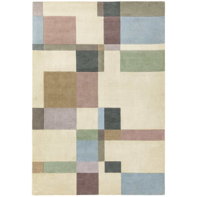 Reef RF17 Blocks Modern Geometric Hand-Woven Wool Beige/Pastel/Multicolour Rug-Asiatic Carpets-Rug Love - The Most Loved Rug Store