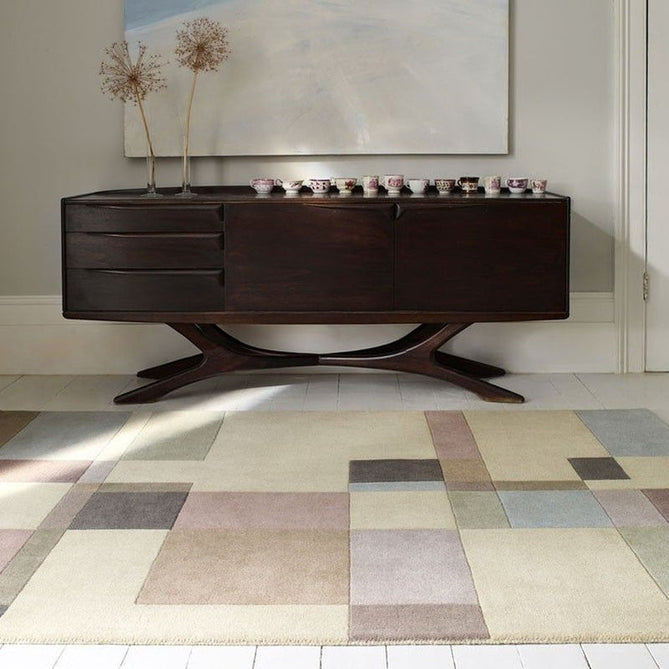 Reef RF17 Blocks Modern Geometric Hand-Woven Wool Beige/Pastel/Multicolour Rug-Asiatic Carpets-Rug Love - The Most Loved Rug Store