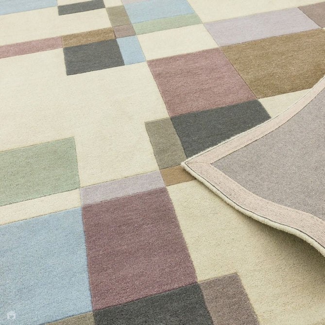 Reef RF17 Blocks Modern Geometric Hand-Woven Wool Beige/Pastel/Multicolour Rug-Asiatic Carpets-Rug Love - The Most Loved Rug Store