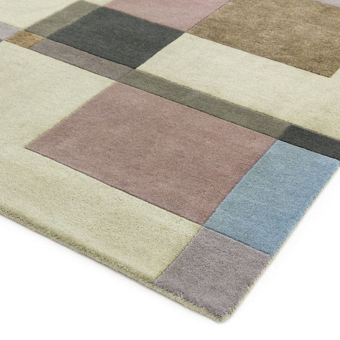 Reef RF17 Blocks Modern Geometric Hand-Woven Wool Beige/Pastel/Multicolour Rug-Asiatic Carpets-Rug Love - The Most Loved Rug Store