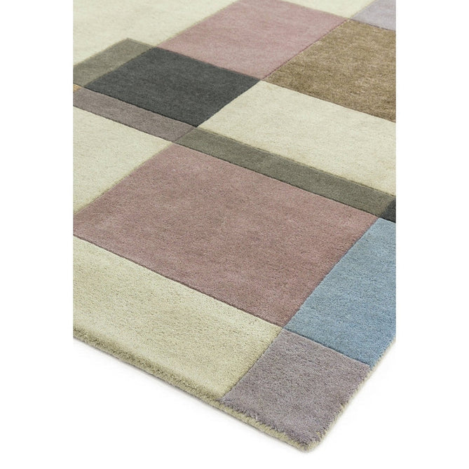 Reef RF17 Blocks Modern Geometric Hand-Woven Wool Beige/Pastel/Multicolour Rug-Asiatic Carpets-Rug Love - The Most Loved Rug Store