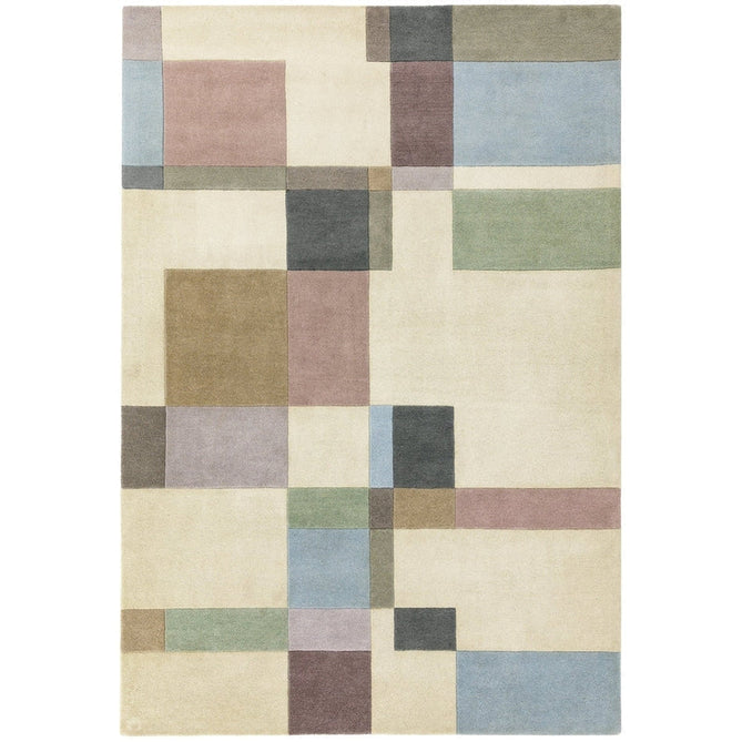 Reef RF17 Blocks Modern Geometric Hand-Woven Wool Beige/Pastel/Multicolour Rug-Asiatic Carpets-Rug Love - The Most Loved Rug Store