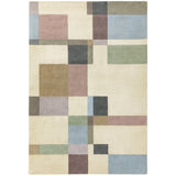 Reef RF17 Blocks Modern Geometric Hand-Woven Wool Pastel/Multicolour Rug