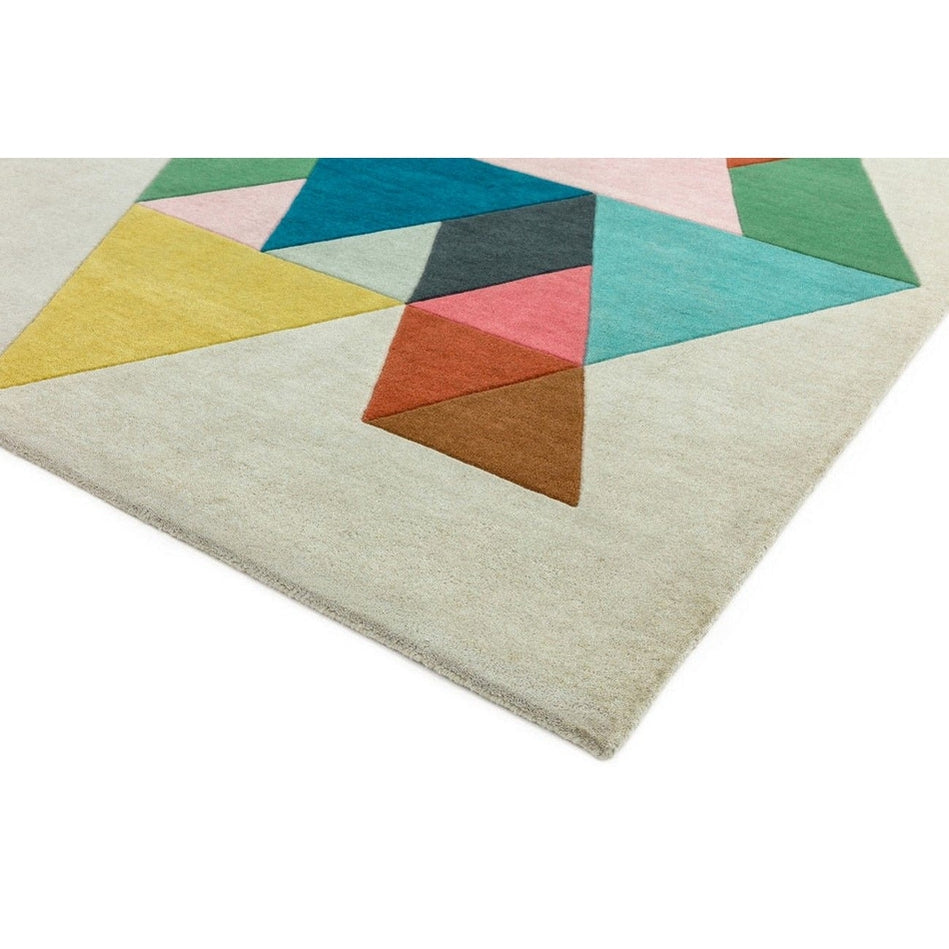 On Sale Reef RF18 Triangle Modern Geometric Hand-Woven Multicolour Rug ...