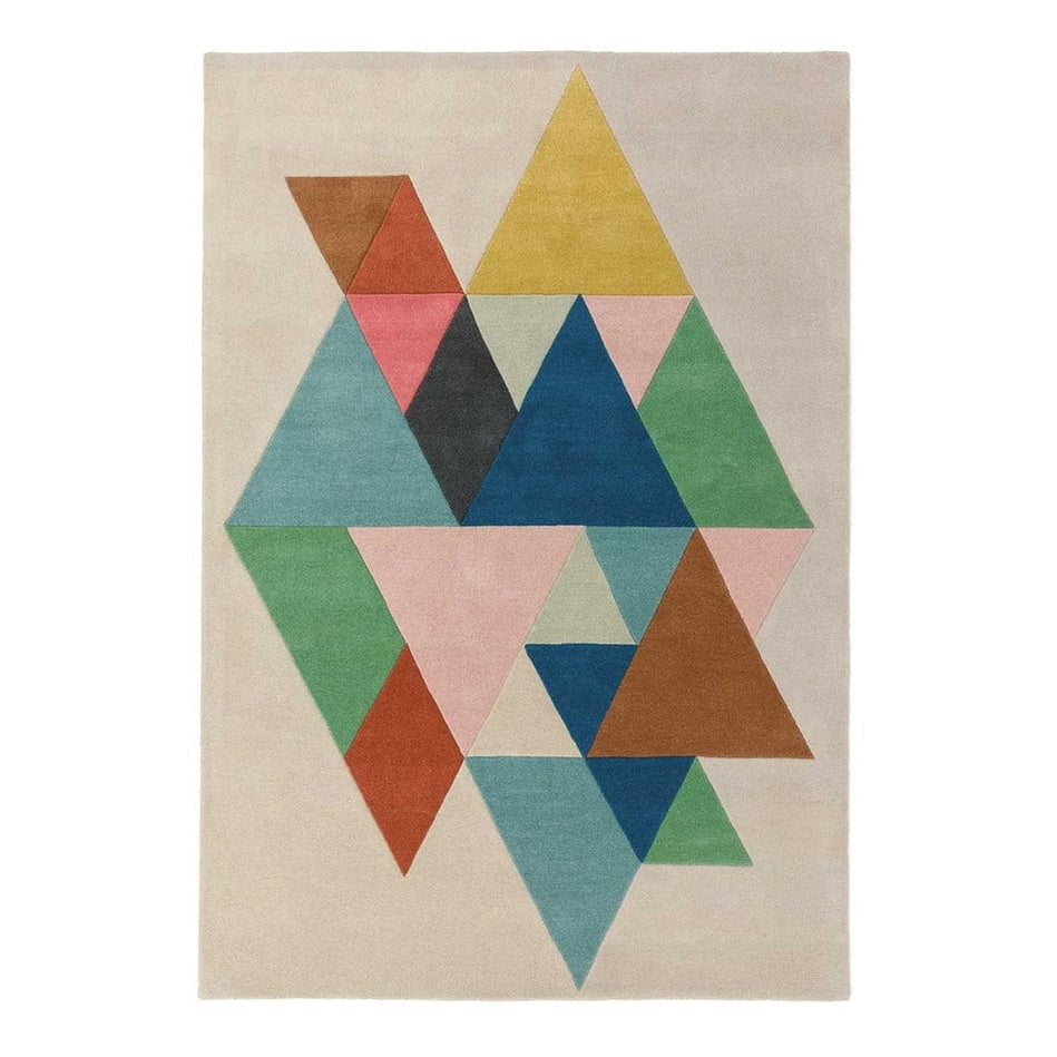 On Sale Reef RF18 Triangle Modern Geometric Hand-Woven Multicolour Rug ...