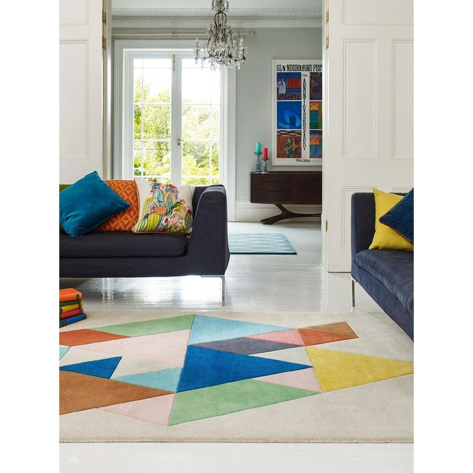 On Sale Reef RF18 Triangle Modern Geometric Hand-Woven Multicolour Rug ...