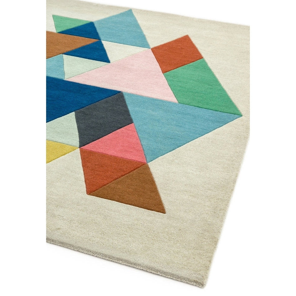On Sale Reef RF18 Triangle Modern Geometric Hand-Woven Multicolour Rug ...