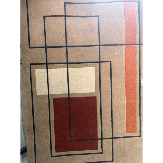 Reef RF20 Outline Modern Geometric Hand-Woven Wool Beige/Terracotta/Brown/Ivory/Charcoal Rug-Asiatic Carpets-Rug Love - The Most Loved Rug Store