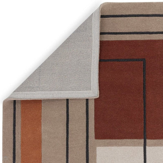 Reef RF20 Outline Modern Geometric Hand-Woven Wool Beige/Terracotta/Brown/Ivory/Charcoal Rug-Asiatic Carpets-Rug Love - The Most Loved Rug Store