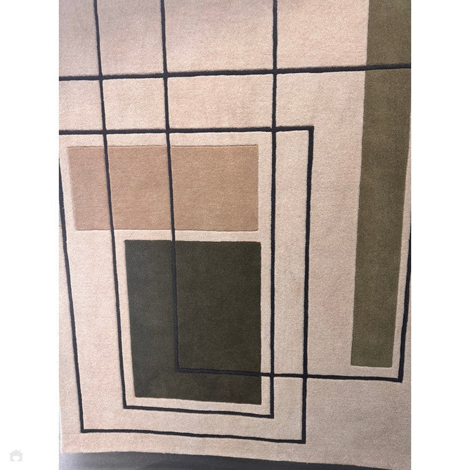 Reef RF21 Outline Modern Geometric Hand-Woven Wool Beige/Khaki/Charcoal Rug-Asiatic Carpets-Rug Love - The Most Loved Rug Store